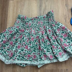 Floral Pink and Green Women's Skirt